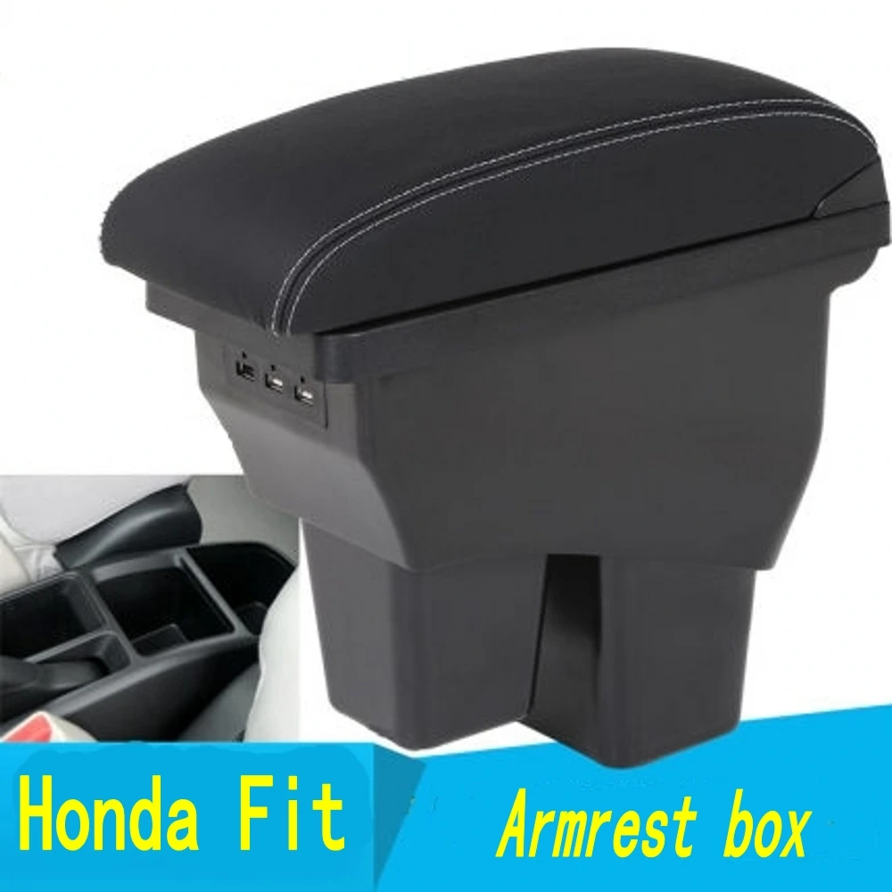 Podłokietnik ze schowkiem dla Honda Fit Jazz 2014 2015 2016 2017 2018 2019 konsola środkowa Arm Store pojemnik do przechowywania car styling