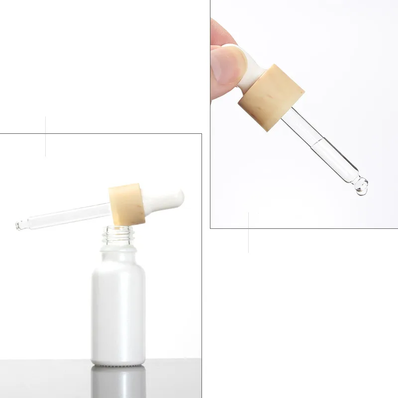 Perle Weiß Glas Dropper Flasche Parfüm Probe Rohre Für Ätherisches Öl Neue Reagenz Pipette Nachfüllbare Flasche Leere 15 ~ 50ML