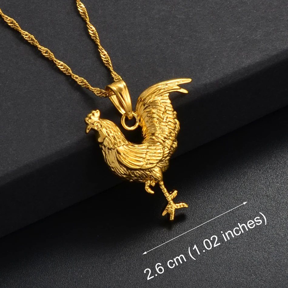 Anniyo Albanian Eagle Pendant Necklaces Women Men Charm Chicken Turtle Jewelry African Necklace Hip Hop Accessories @232406