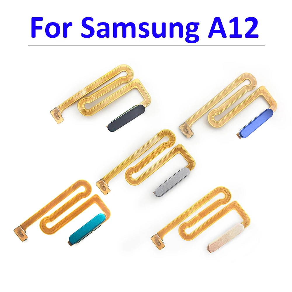 100Pcs/Lot, New For Samsung A12 A125 A125F Fingerprint Sensor Home Return Key Menu Button Flex Ribbon Cable