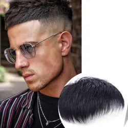 MUMUPI peruca natural curta para homens, cabelo sintético masculino, corte de cabelo para homens jovens, cabelo esparso e careca