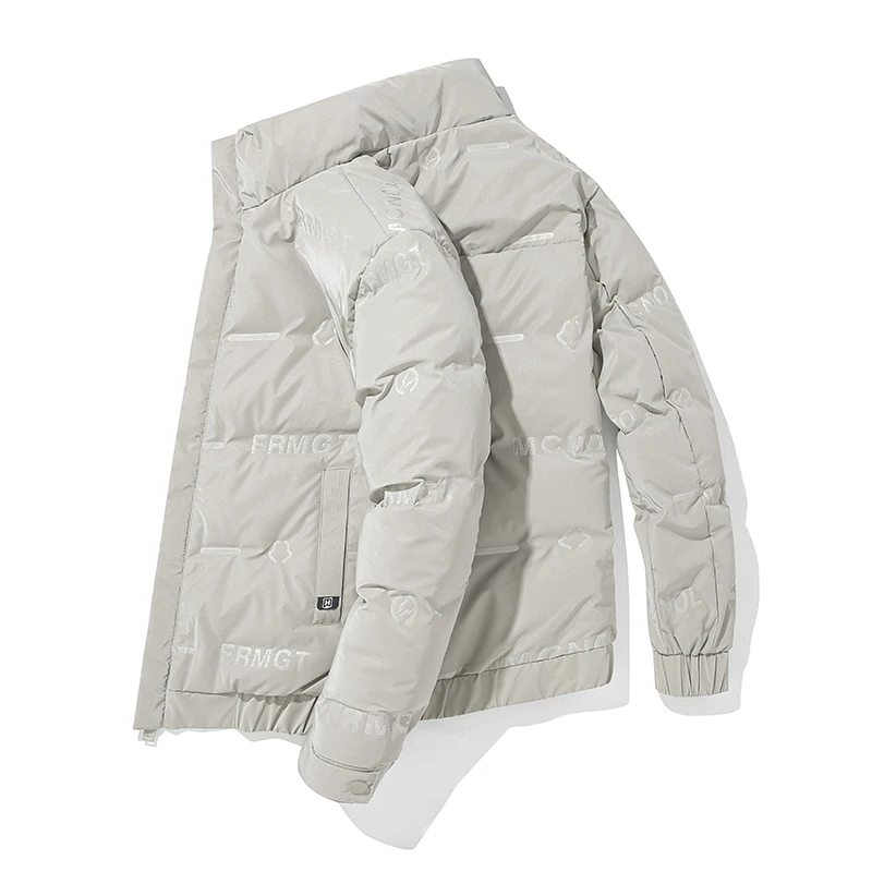 Down jacket men's conventional winter coat loose fashion men's stand-up collar casual brand white duck down warm coat for daily