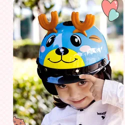 Mezzi caschi da moto per bambini Ragazzi Ragazze Bambini Quattro stagioni Cappello da testa di sicurezza per bambini universale carino Casco da bici per cartoni animati per bambini