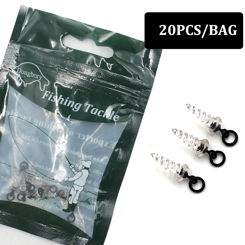 Accesorios de pesca de carpa, 20 piezas, usados con gancho, cuentas, tapón, pelo de pesca de carpa, Chod Ronnie Rig, Boilies emergentes, tornillo de