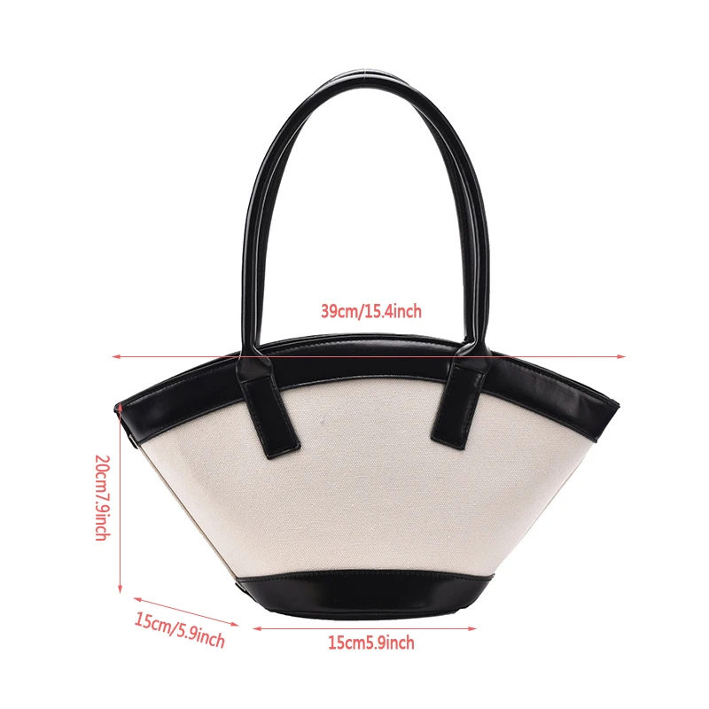 Fashion Canvas Solid Color Women Handbags Large Capacity Female Shoulder Bags Casual Linen Crossbody bags for women Big Tote New