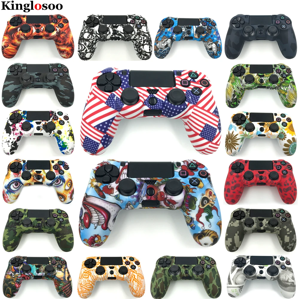 Silicone skin for Playstation 4 Dualshock 4 rubber grip protective case for Sony PS4 Pro Slim Controller case accessories