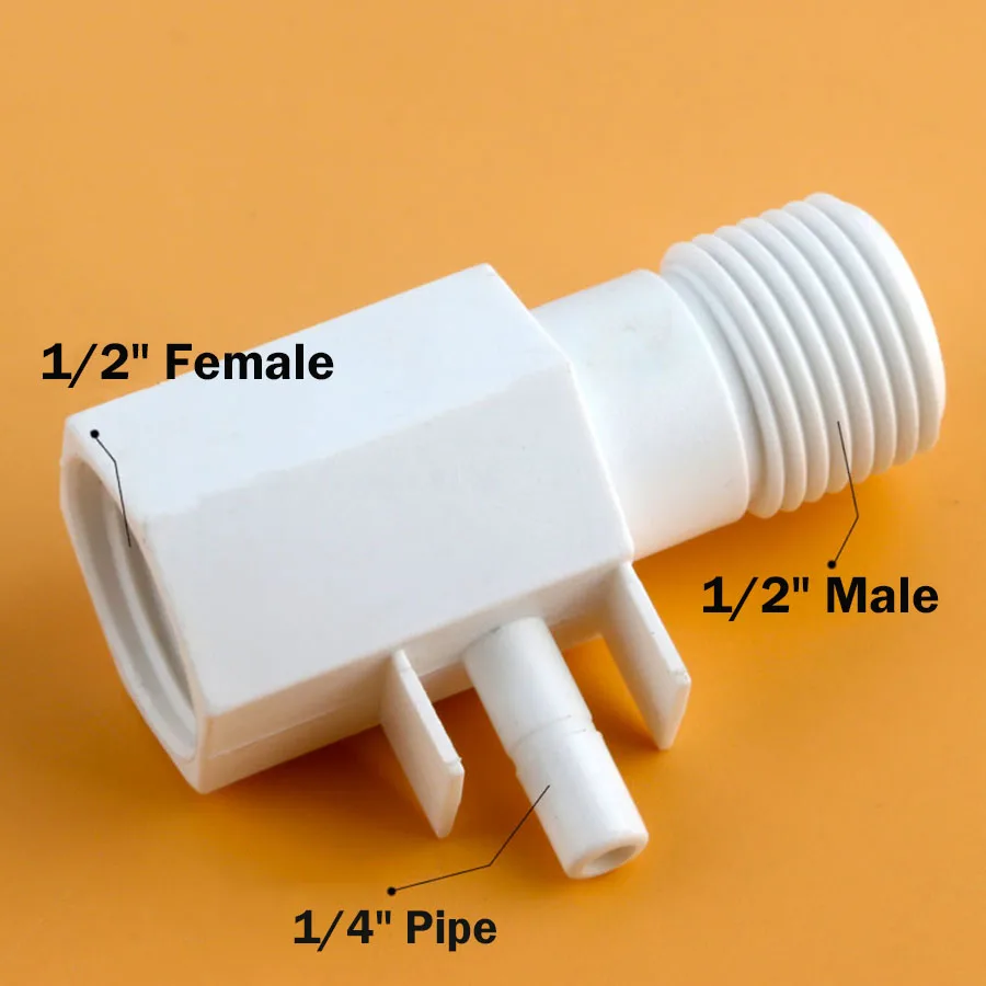 Картина 6: Обратный осмос 1/4 3/8 соединение шланга быстрое соединение 1/4 3/8 стержень L прямой тройник RO воды аквариума пластиковый Соединительный фитинг для труб