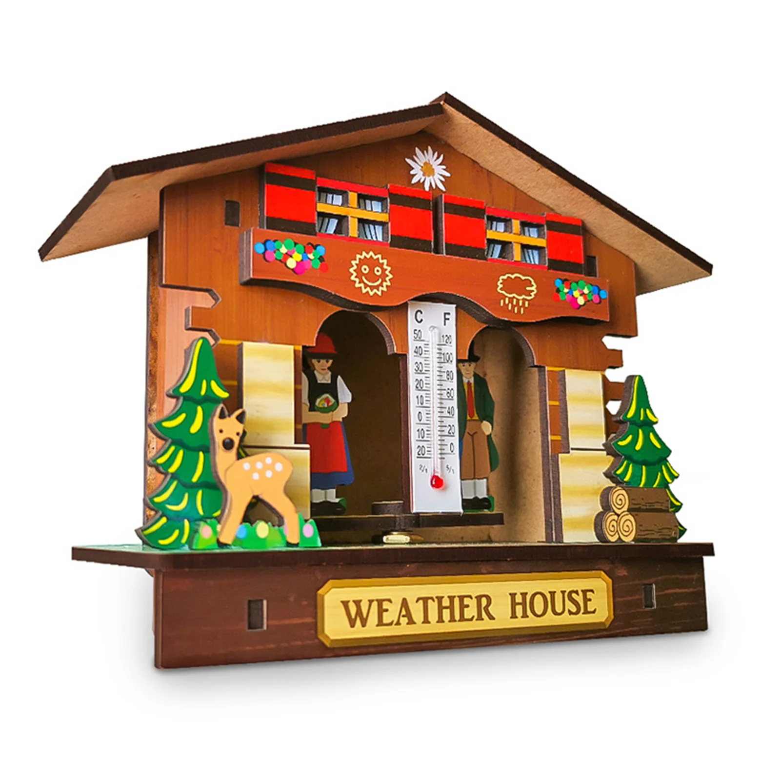 الطقس البيت شاليه بارومتر ميزان الحرارة الرطوبة حلي معلقة الديكور في الأوراق المالية