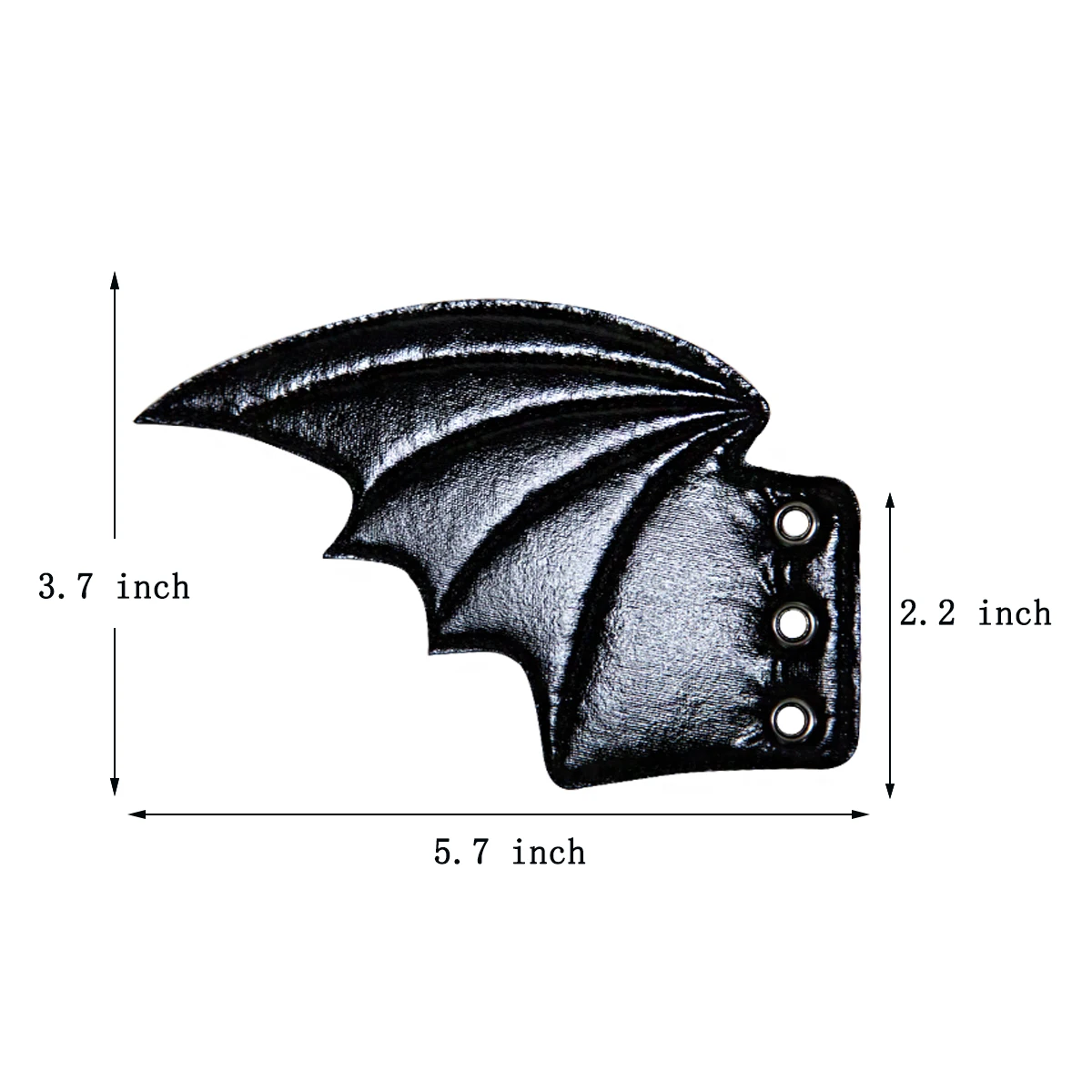 Personality PU Shoe DIY Accessories Big Bats Black Shoe Wings Ornament Show Halloween Bat Party Fun Skate Shoes DIY Decorations