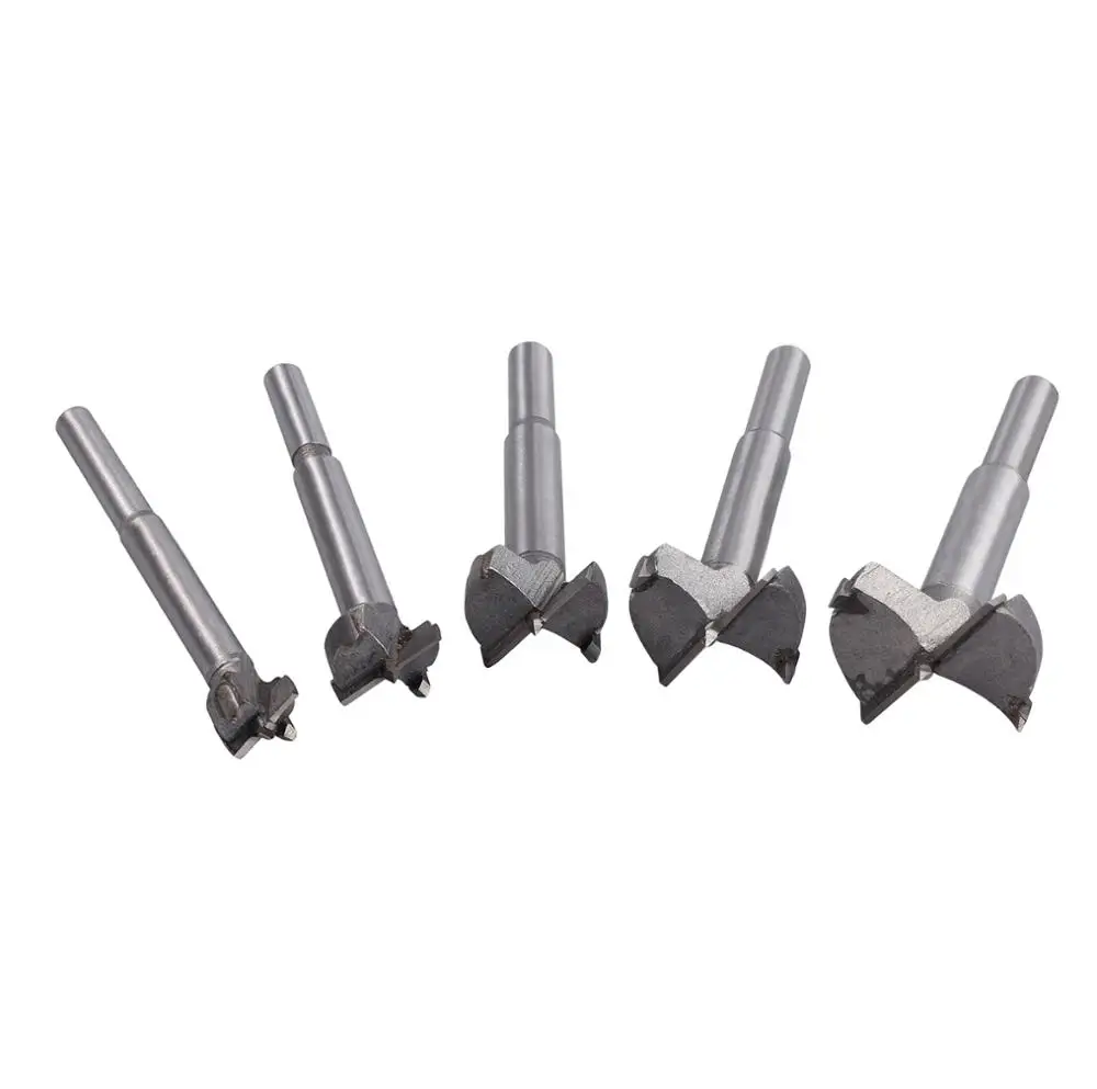 JUSTOOL 5pcs Set di punte per trapano per legno Set di punte per trapano per cerniera foro per alesatura Set di lavorazione del legno 15mm 20mm 25mm 30mm 35mm