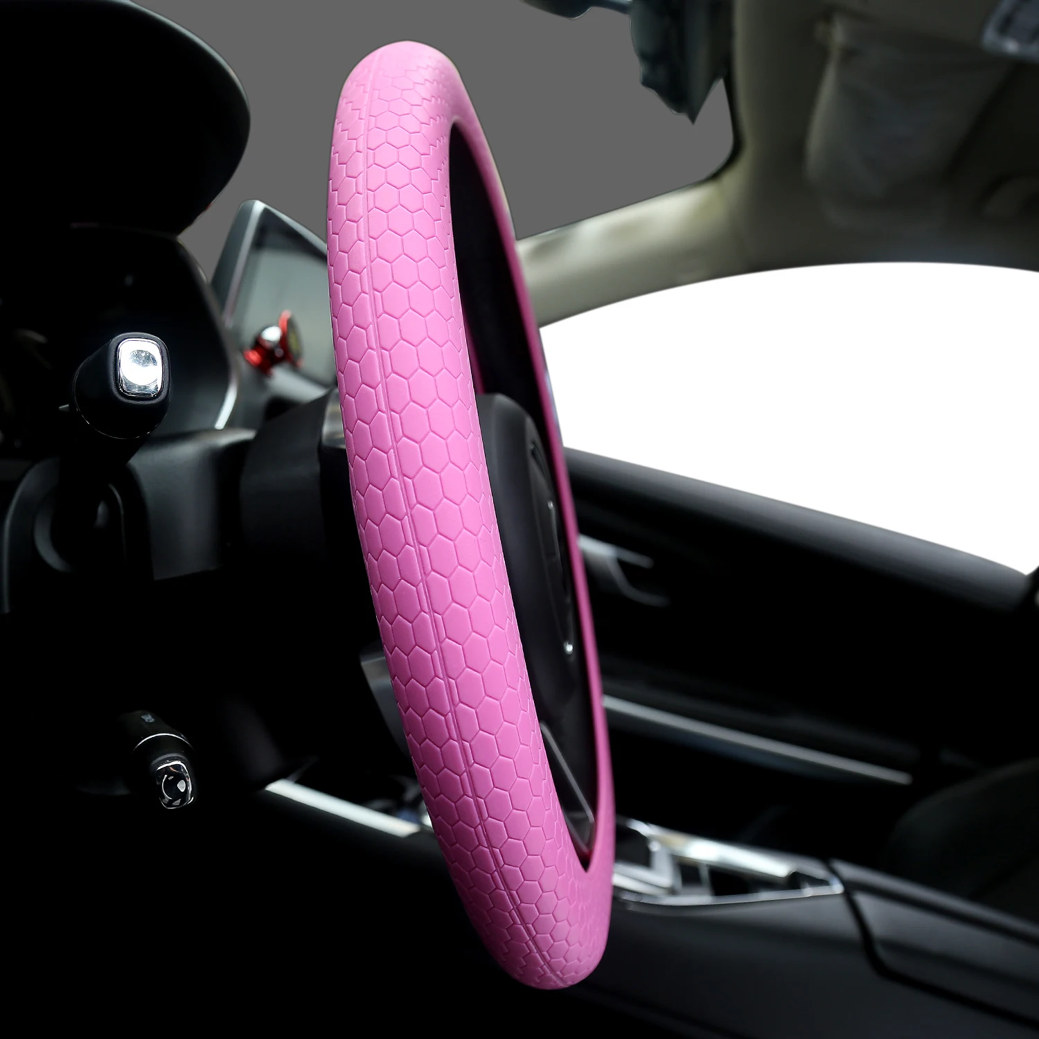 Good Quality Promotional Cheap Steering Wheel Cover Auto Car Silicone Great Grip Anti-Slip Steering Cover for Diameter 33cm/38cm