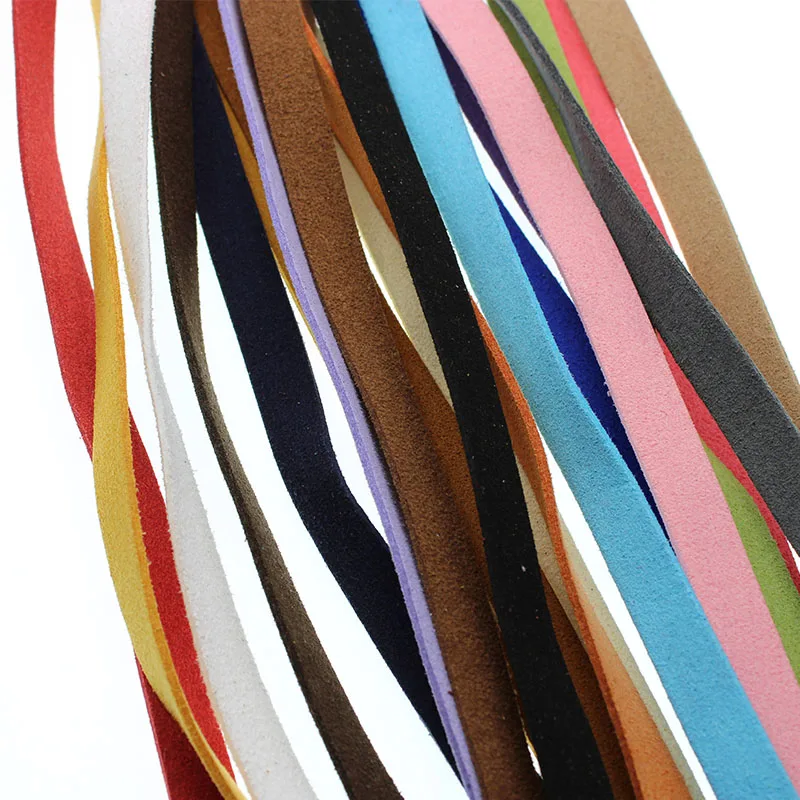 2 Meter/lot 10mm Flat Faux Suede Korean Velvet Leather Cord Materials DIY for Jewelry Making Bracelet Necklace Jewelry Findings