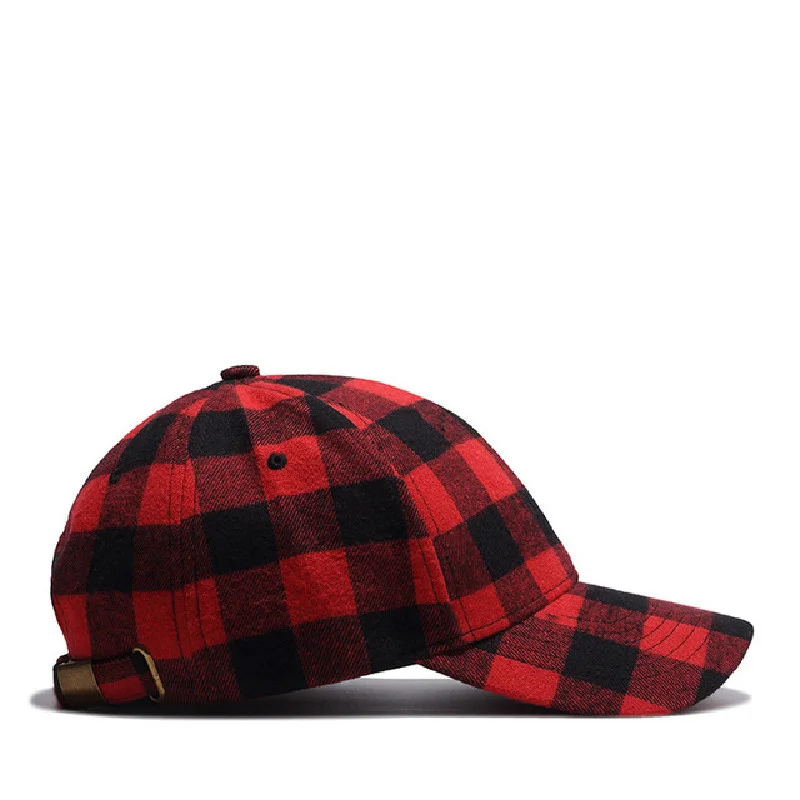 Baseball Cap Women Men Cotton Plaid Snapback Streetwear HipHop Sports Cap Casual Sun Visor Trucker Retro Bone Hat Droppshiping