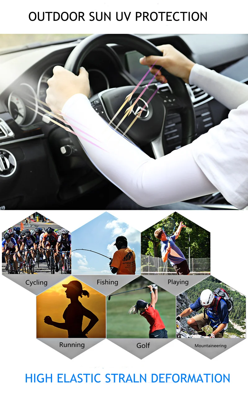 Sport Arm Hülse Kompression Manguito Rockbros Radfahren Sommer UV Schutz Fahrrad Manschetten Volleyball Tattoo Abdeckung Luvas Ciclismo – Detail 7
