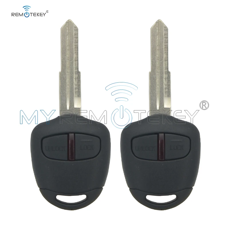 Remtekey 2pcs Remote key 2 button MIT11R profile 434mhz ID46LCK for Mitsubishi  Shogun Pajero Lancer Outlander Colt Mirage key