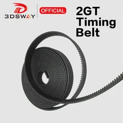 3DSWAY 2/5/10M 2GT Open Synchronous Timing Belt Width 6mm GT2 Rubber Tape Pitch 2mm Wear Resistant for 3D Printer Parts Ender 3