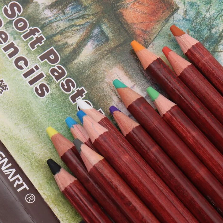 12 Colors Skin Tone Pastel Pencils, 4B 5mm Core, Colored Pencils for Artist Drawing, Sketching, Portrait / Landscape Type