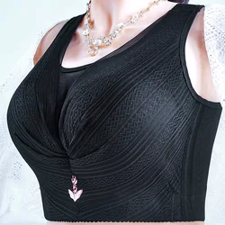 Full Cup Sexy Bra for Women Push Up Wireless Black Bralette Lingerie Plus Size