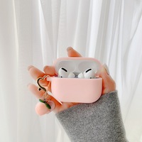 coque for ZMI PurPods Pro Case cute Sweet peach flower Keychain Silicone Bluetooth Earphones Cover