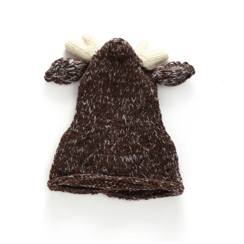 Girls Knitted Reindeer Poncho Shawl Cape Cardigan With Gloves Kids Autumn Winter Warm Clothes Button Sweater Cloak Thick Coat