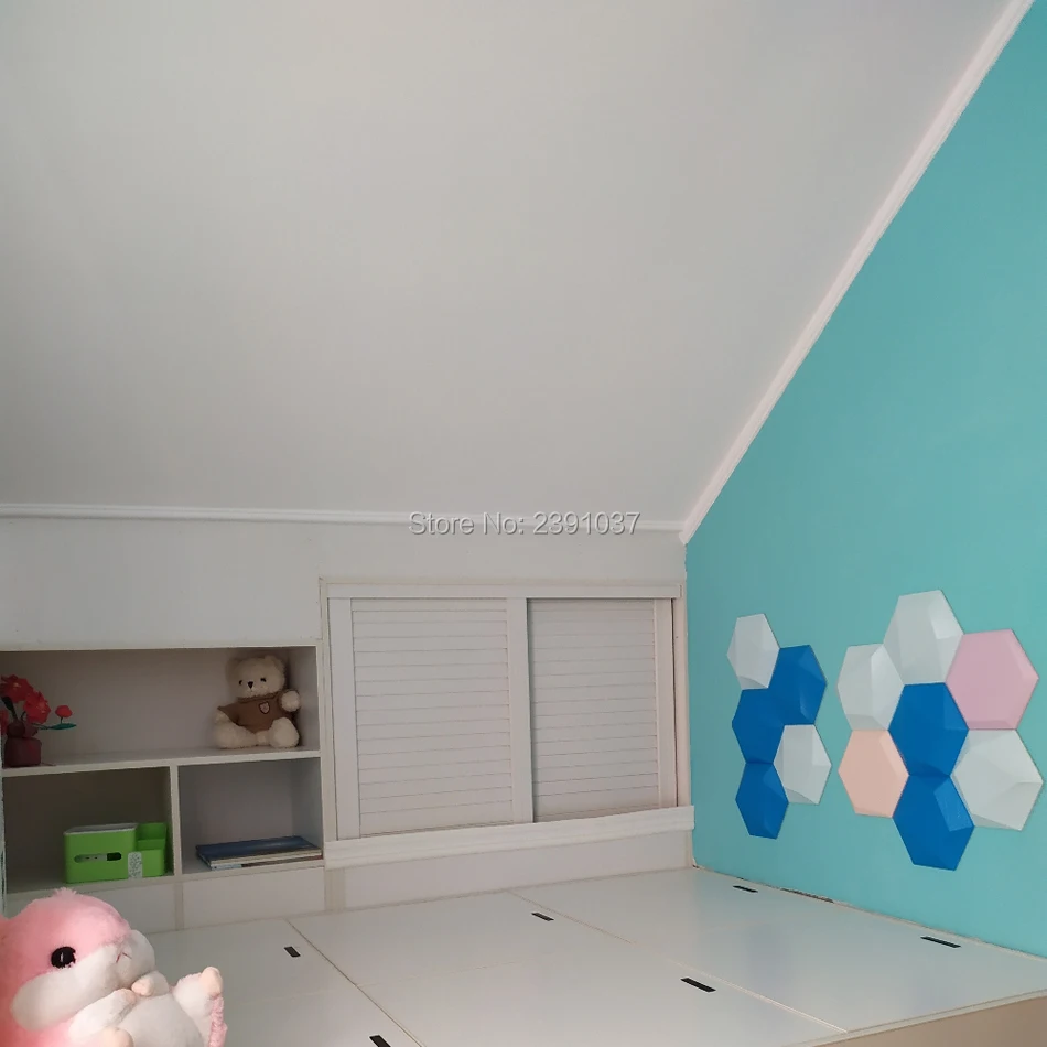 Weiches Leder-Hexagon-Akustik-Panel, Dekorative Luxus kunst für TV-Raum, Kinderzimmer Backgroumd, 3D, 1Box, 10 Stück