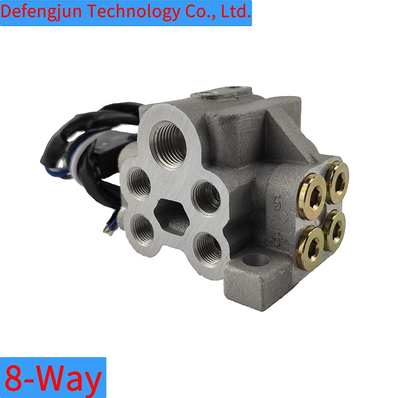Grease progressive lubrication distributor U series 8 way-with switch