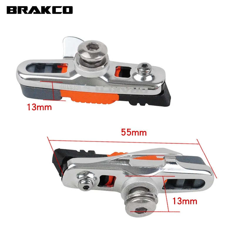 مسند فرامل مضاد للقفل للدراجة قابل للطي من Brompton ، حذاء خفيف الوزن بمشبك C ، خالٍ من الضوضاء ، زوج واحد