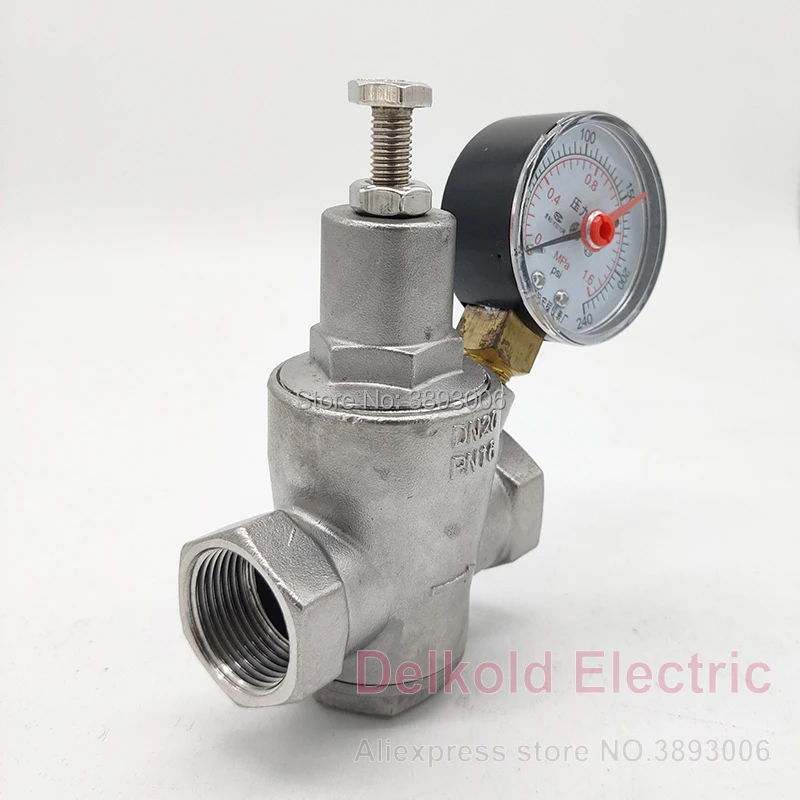 304 Stainless steel water pressure reducing valve with pressure regulator DN15-DN50 Water Reducing/Relief Valves