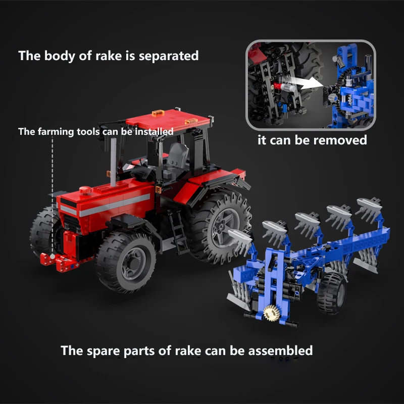 Cada 1675pcs Building Blocks Multifunctional Farm Car Model Radio Control Engineering Construction Truck Assembled Bricks Toy