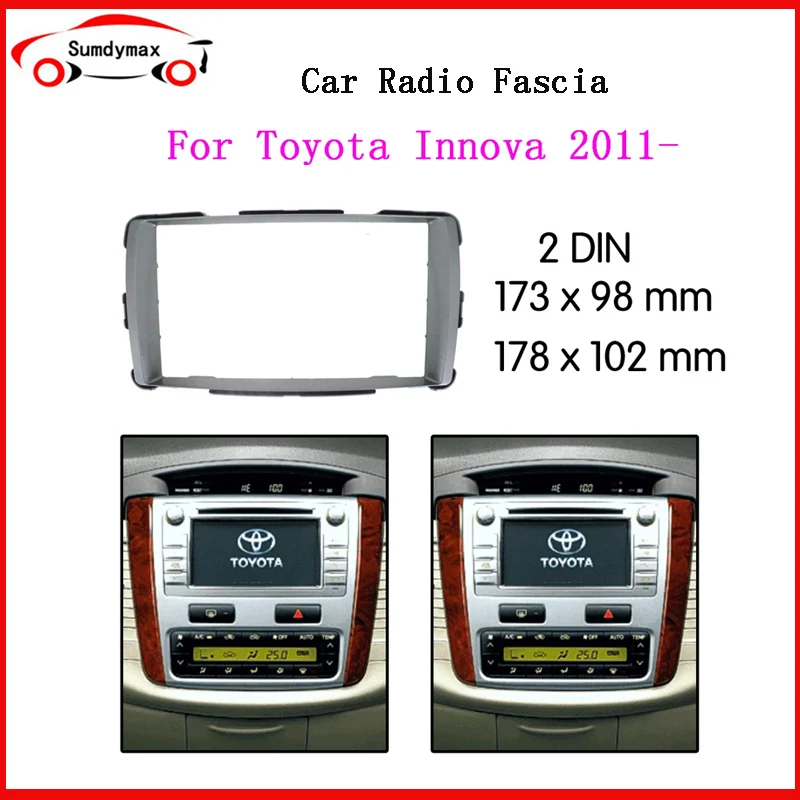 

Double Din Car Radio Fascia For Toyota Innvoa 2011-2015 DVD Stereo Frame Panel Plate Dash Installation Bezel Trim Kit