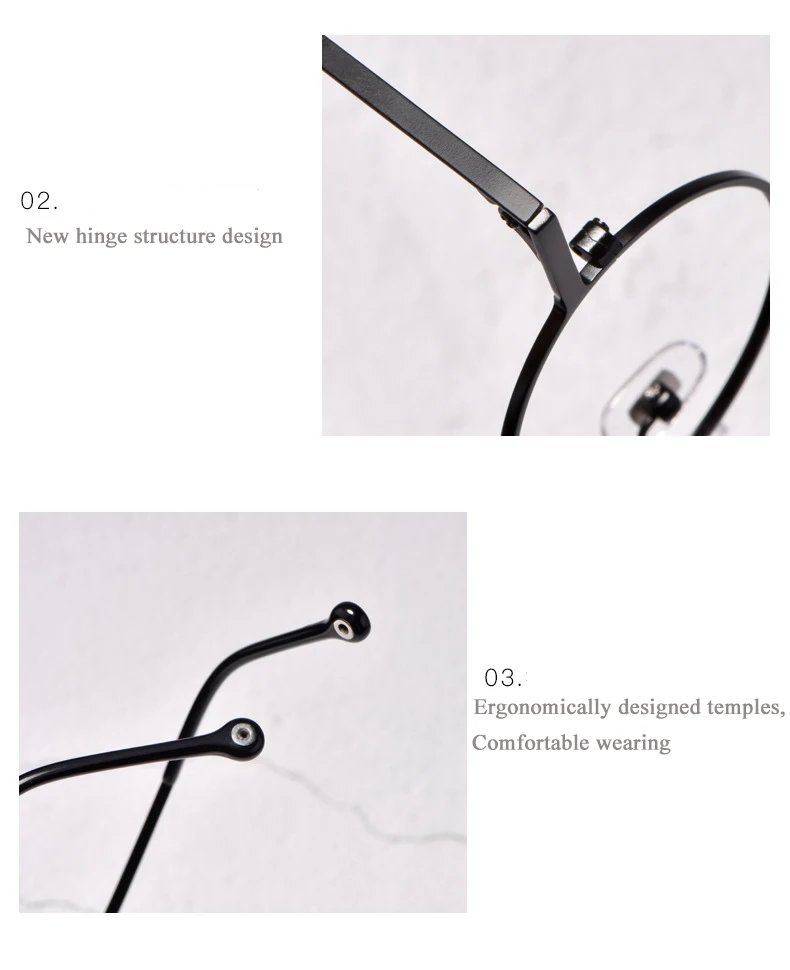 BCLEAR 2021 Neu eingetroffen: Retro-Brille mit kleinem, rundem Rahmen aus reinem Titan für Kurzsichtigkeit, Herrenmode, ultraleichte Herrenbrille – Detail 4