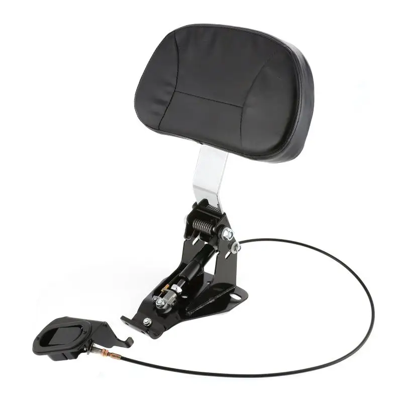 Motorcycle Driver Backrest Hydraulic Pressure Adjustable Rider Pu Leather Smart Mount Backrest For Harley Touring 2009-2020