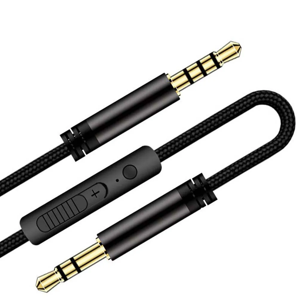 Jack 3.5 Audio Cable 3.5mm Speaker Line Aux Cable Mic to volume control for Phone 6 Car Headphone Audio Jack