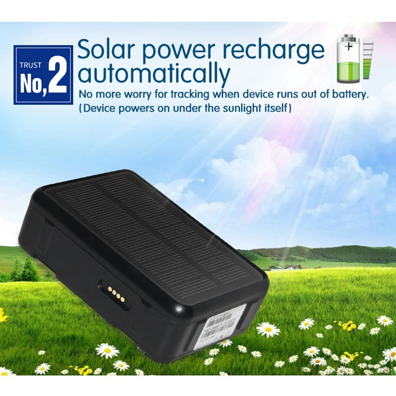 RF-V34 Waterproof Solar GPS Tracker 9000MAh Power Sheep Cow Cattle GSM WiFi Tracking Voice SOS Alarm Free Platform