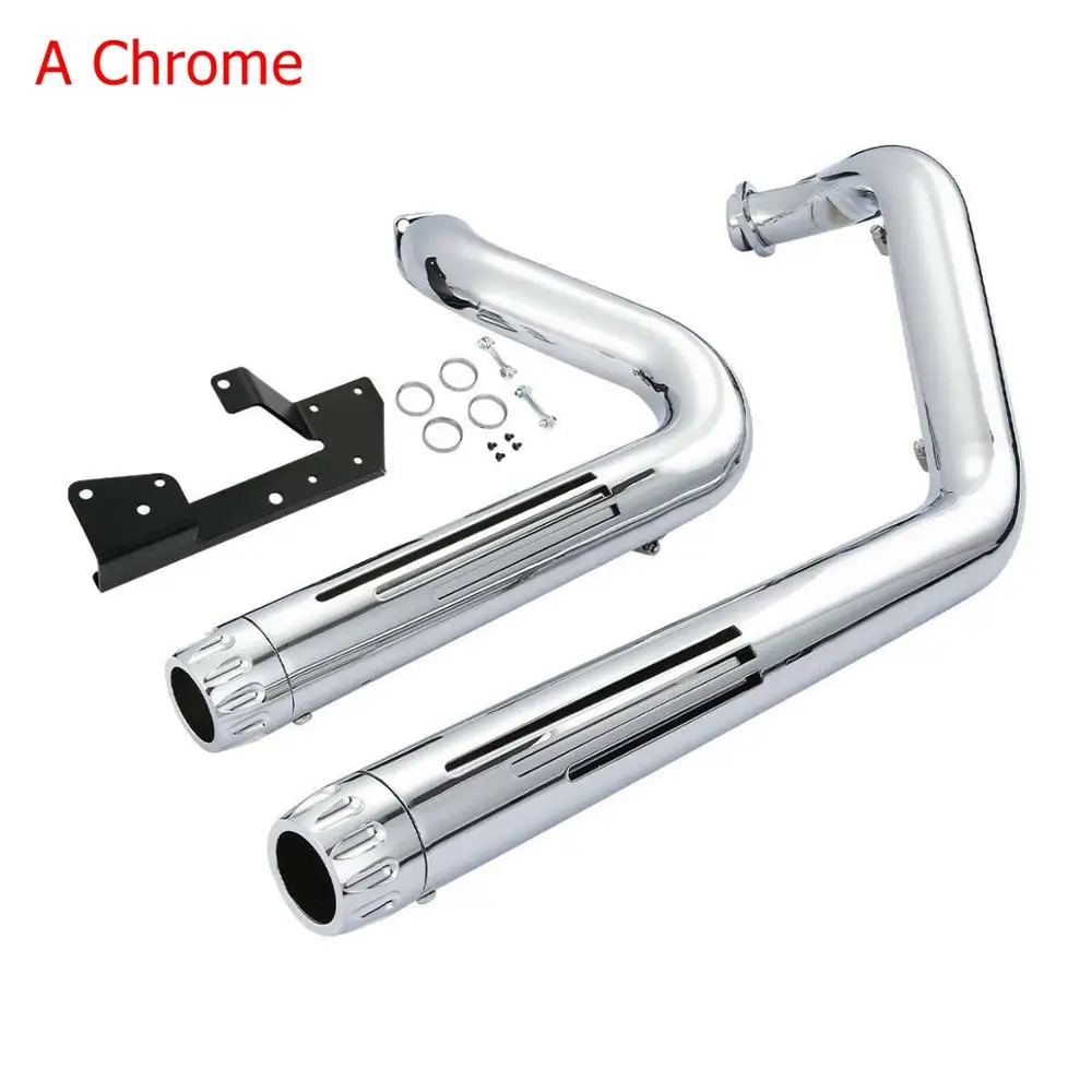 Motorcycle Staggered Shortshot Exhaust Pipes For Harley Sportster XL 1200 883 2004-2013