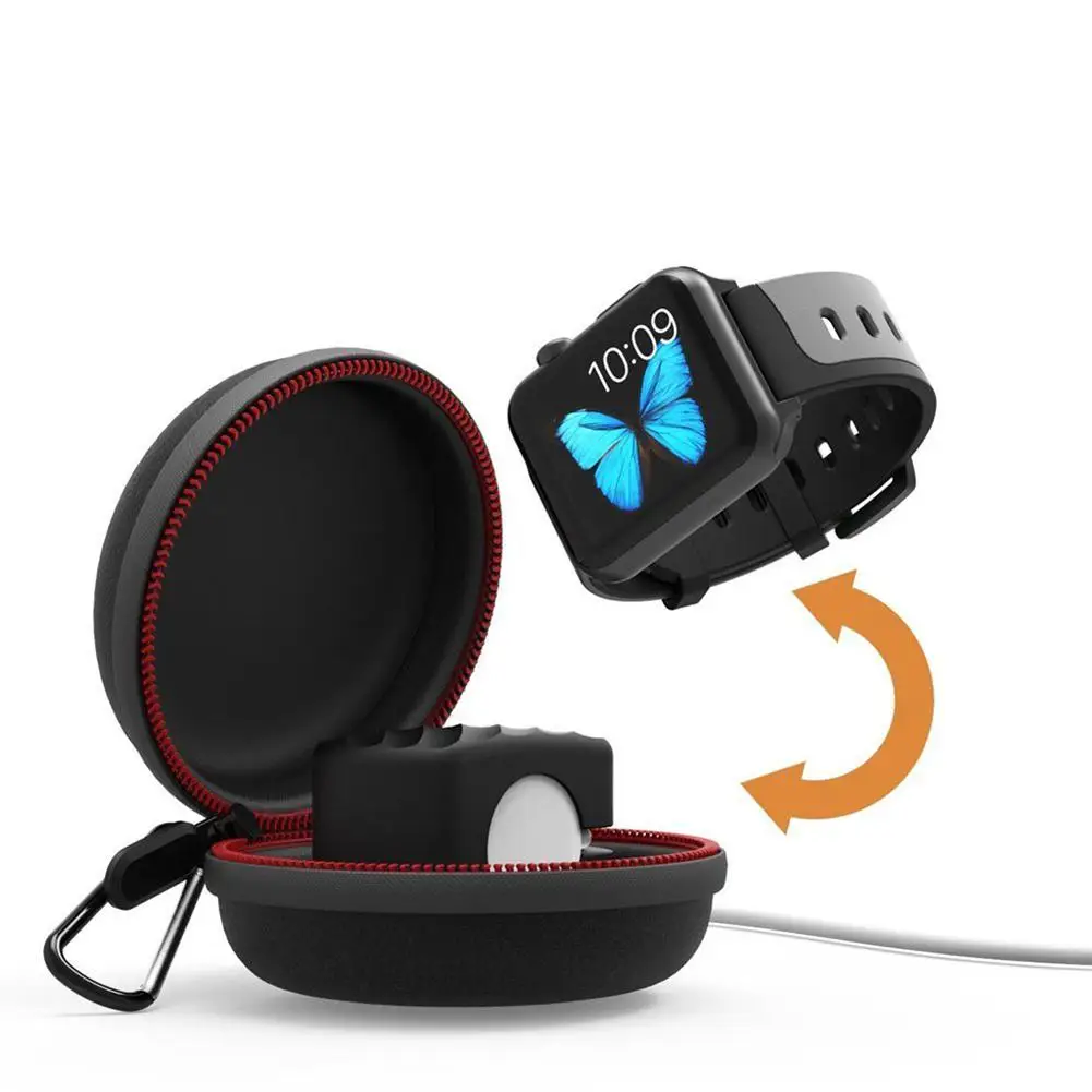 Novo carregador portátil suporte de carregamento doca caso viagem duro saco protetor bolsa caso para apple watch série 1/2/3