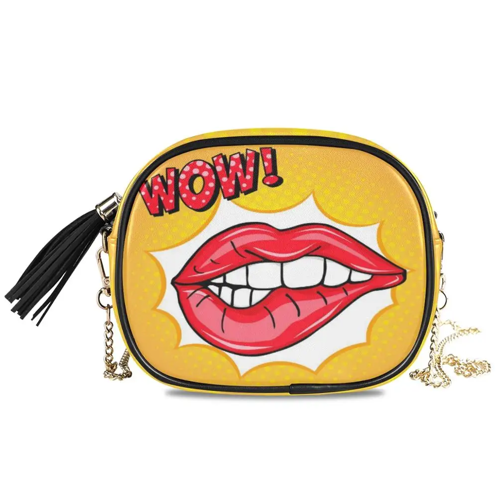 2020 Summer Fashion Women Bag Leather Handbags PU Sexy red lips Shoulder Bag Small Flap Crossbody Bags for Women Messenger Bags