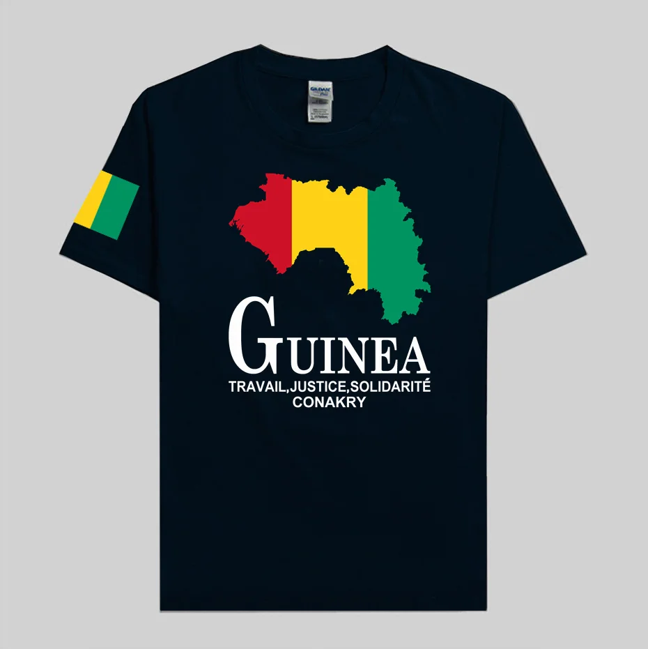 Republic of Guinea Guinean GN national team Conakry mens new t shirt Trend top Short Sleeve sports clothes summer cotton t-shirt