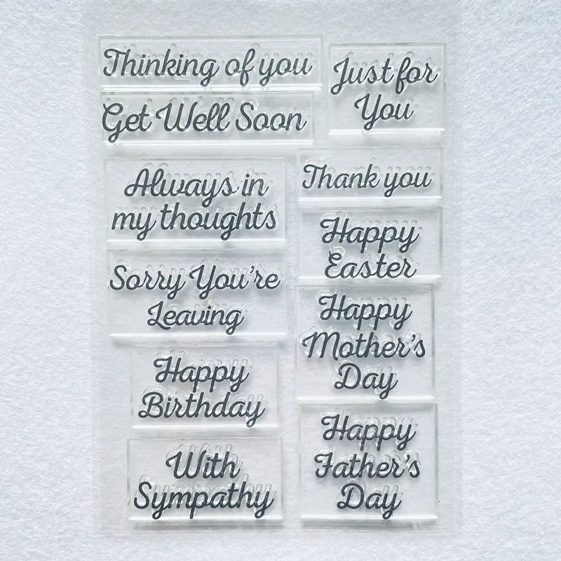 English word god happy daily language clear stamp Transparent Silicone Stamp For Scrapbooking Photo Album Decoration seal stamp