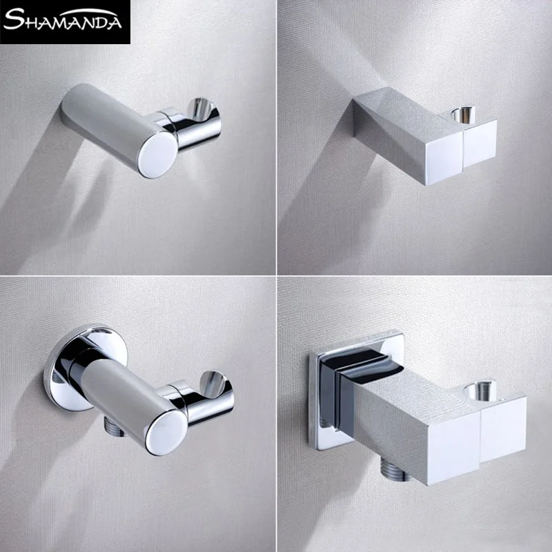 Free Shipping Brass Chrome Various Styles Square/Round Hand Shower Holder with/without Diverter Shower Pedestal Bathroom Product