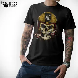 Fashion Cool Casual T Shirts Biker T-Shirt- Skull -Motorrad Motorcycle Totenkopf Mc S M L Xl Xxl 3Xl 4Xl 5Xl Summer Tee Shirt