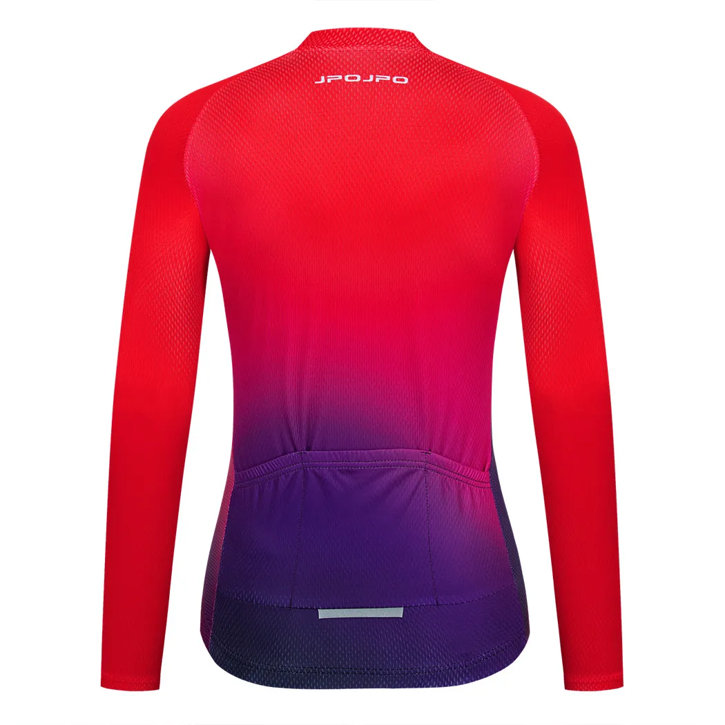 JPOJPO 2024 Pro Team Cycling Jersey Women Autumn Long Sleeve Bike Clothes Mountain Bicycle Clothing Tops Spring Cycling Jacket