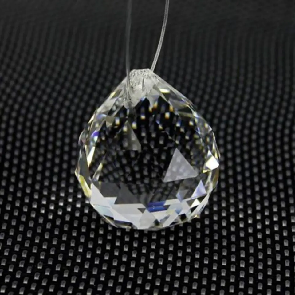 6 Perles De Cristal Lustre Goutte 5cm - Pendentifs Verre Pour Chandeliers Et Décoration Mariage