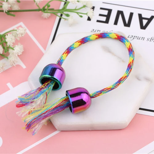 Popular fingertip begleri yo-yo Aluminum alloy toys worry beads finger skill paracord stress relief Toys for Children Kids Gift