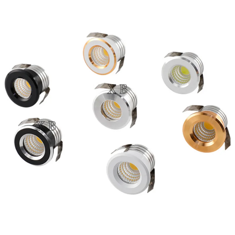 DimmableLED Recessed Ceiling Spot Light Mini Downlights  3W 30mm Cut Hole Size 100lm 110V-220V DC12V Under Cabinet Lamp