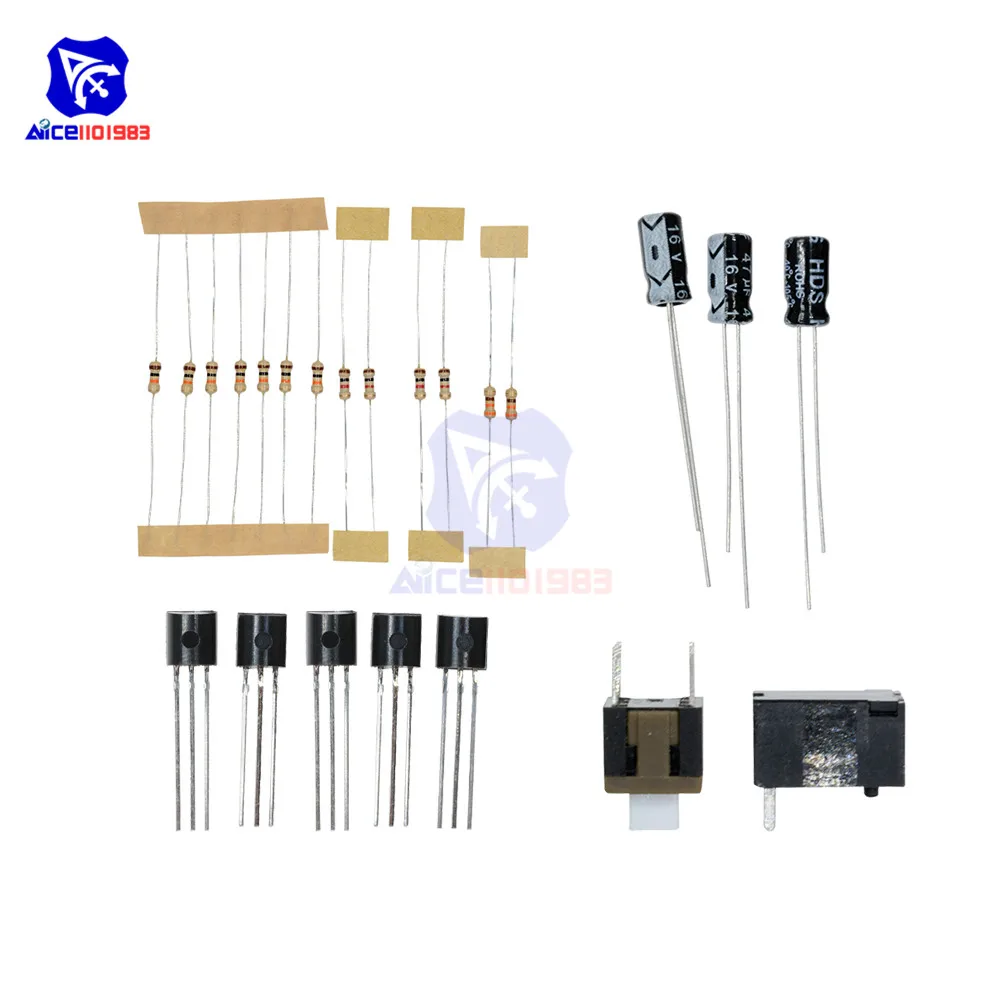 ثلاثية الأبعاد شجرة عيد الميلاد لتقوم بها بنفسك عدة لحام ممارسة العلوم الإلكترونية تجميع عدة 3 ألوان/7 لون وامض LED PCB