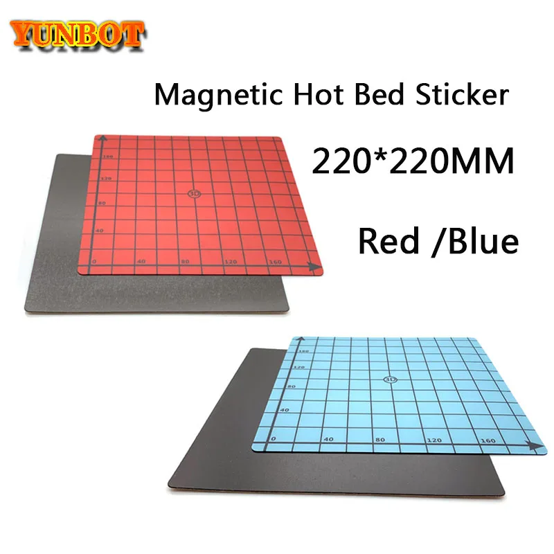 2019 New Magnetic Print Bed Tape square 220*220mm Coordinate Printed sticker Build Plate Tape FlexPlate PLA DIY 3D Printer parts