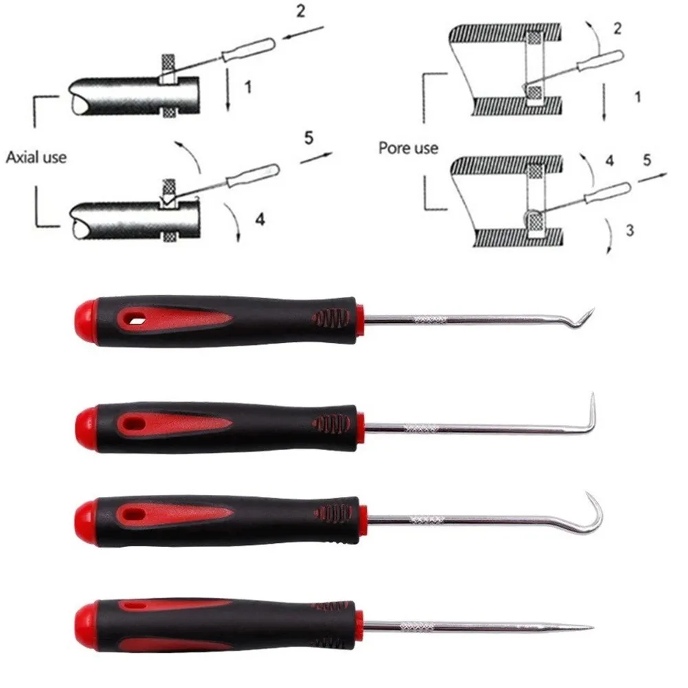 Imagem -06 - Picareta & Gancho Conjunto Gaxeta Extrator Picareta Ferramentas para Remover o Selo de Óleo do Carro Auto O-ring Selo Removedor Artesanato Mão Ferramentas Mecânicas Peças