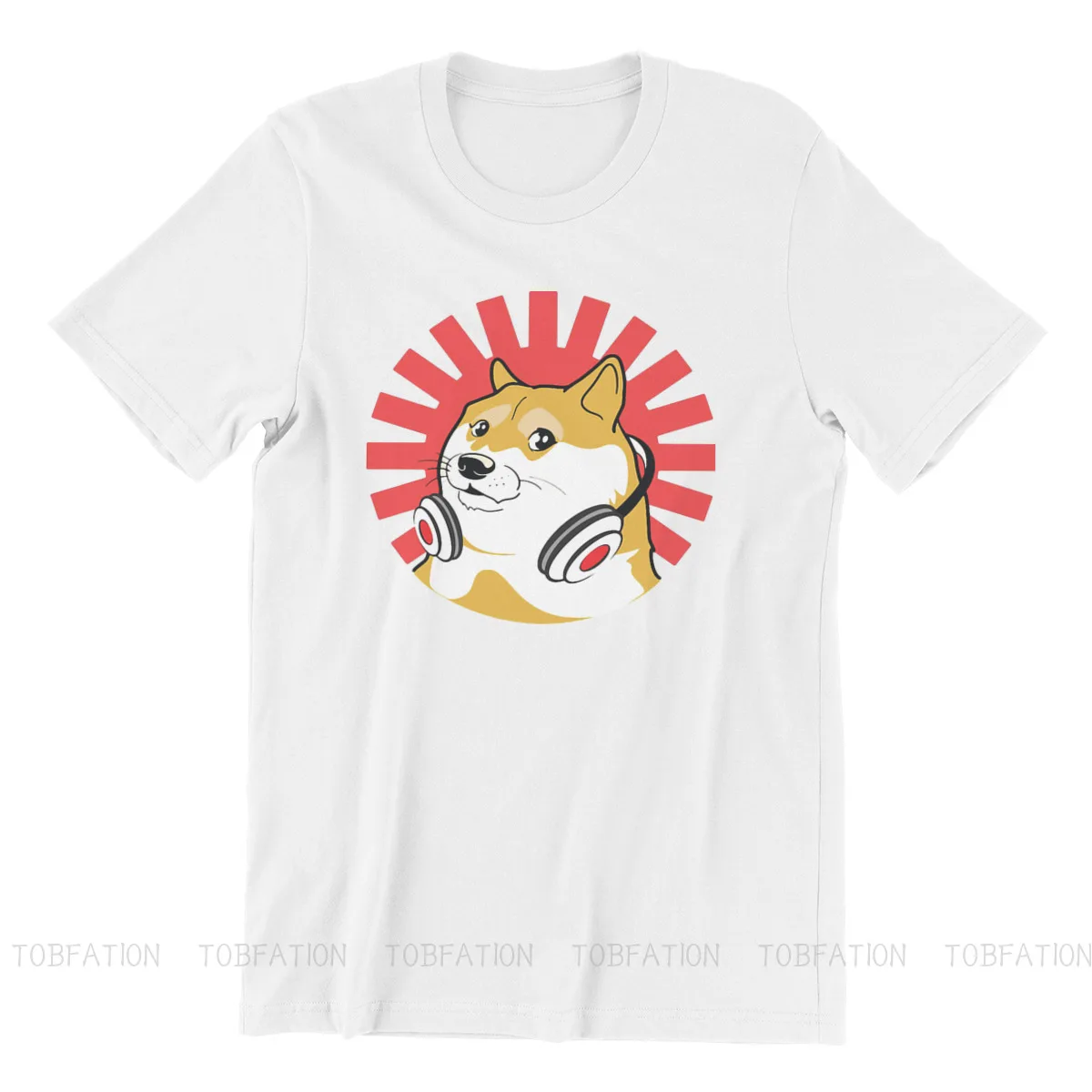 DJ Doge O Neck TShirt Dogecoin Cryptocurrency Miners Meme Pure Cotton Classic T Shirt Man's Tops New Design Oversized Big Sale