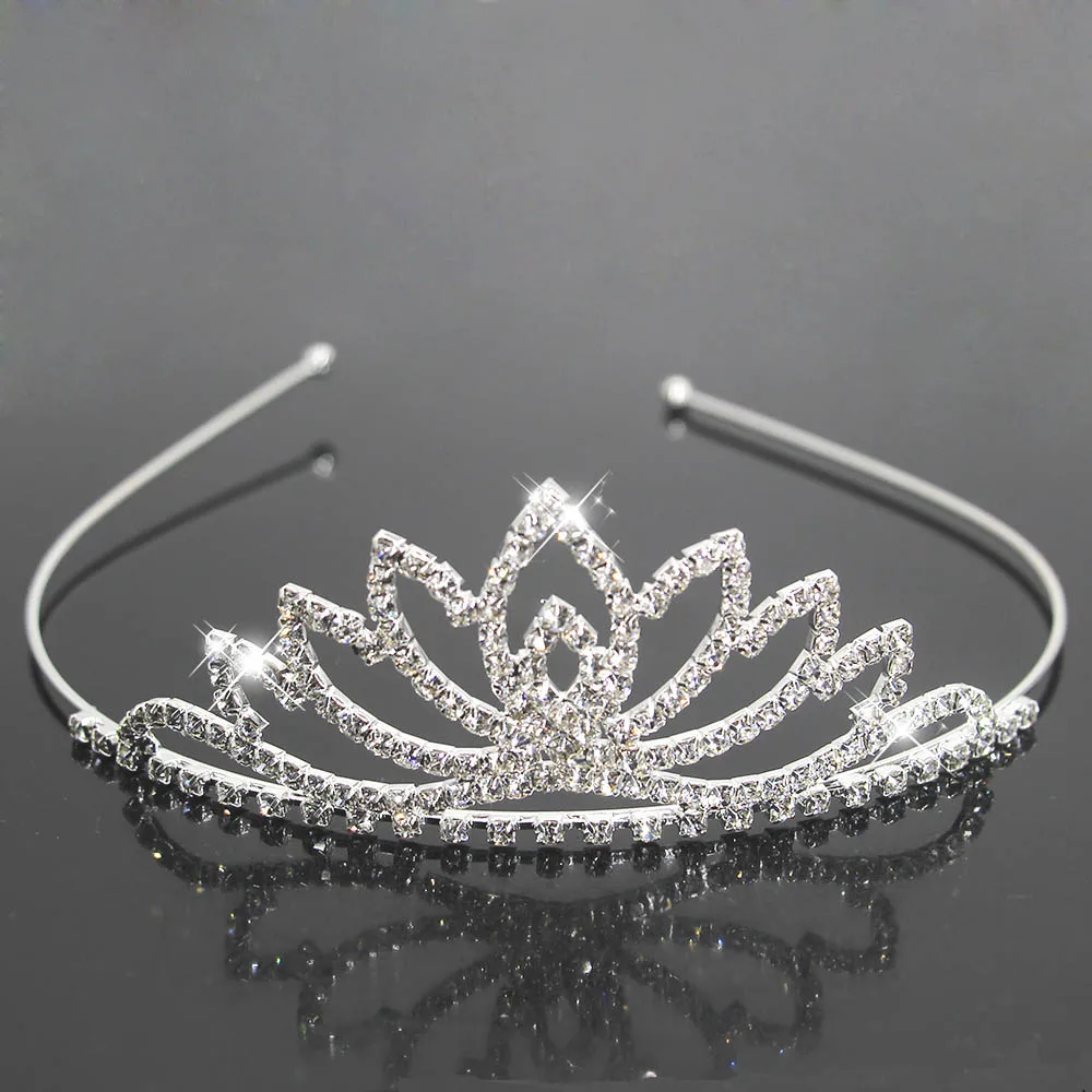 Fashion Rhinestone Princess Tiaras Crystal Crowns For Girls Performance Party Bridal Hair Jewelry Wedding Accessories